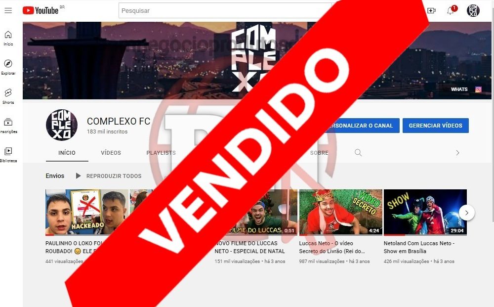 CANAL DO YOUTUBE DE 180K DESMONETIZADO - DIVERSÃO