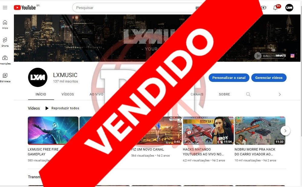 CANAL DO YOUTUBE DE 137K DESMONETIZADO - GAMES