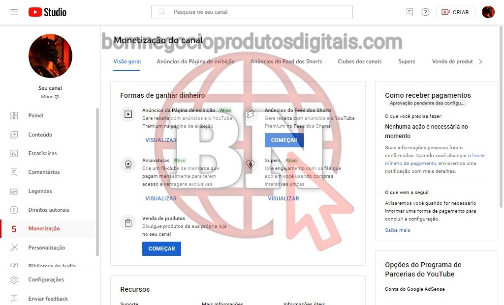 CANAL DO YOUTUBE DE 18K MONETIZADO - GAMES - Imagem 3