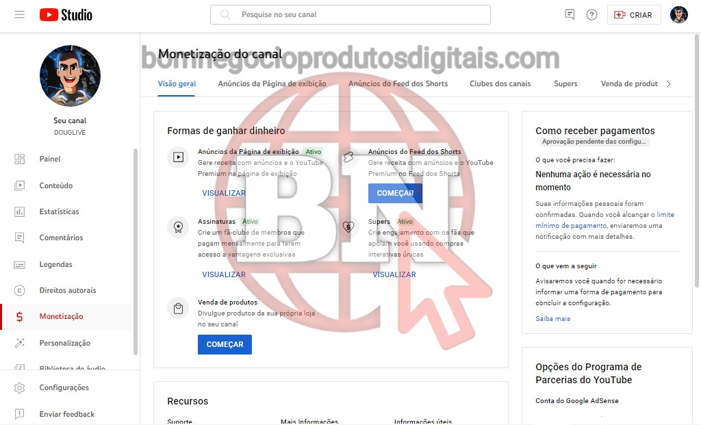 CANAL DO YOUTUBE DE 1K MONETIZADO - GAMES - Imagem 3