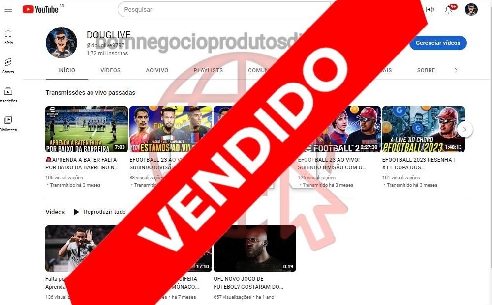 CANAL DO YOUTUBE DE 1K MONETIZADO - GAMES