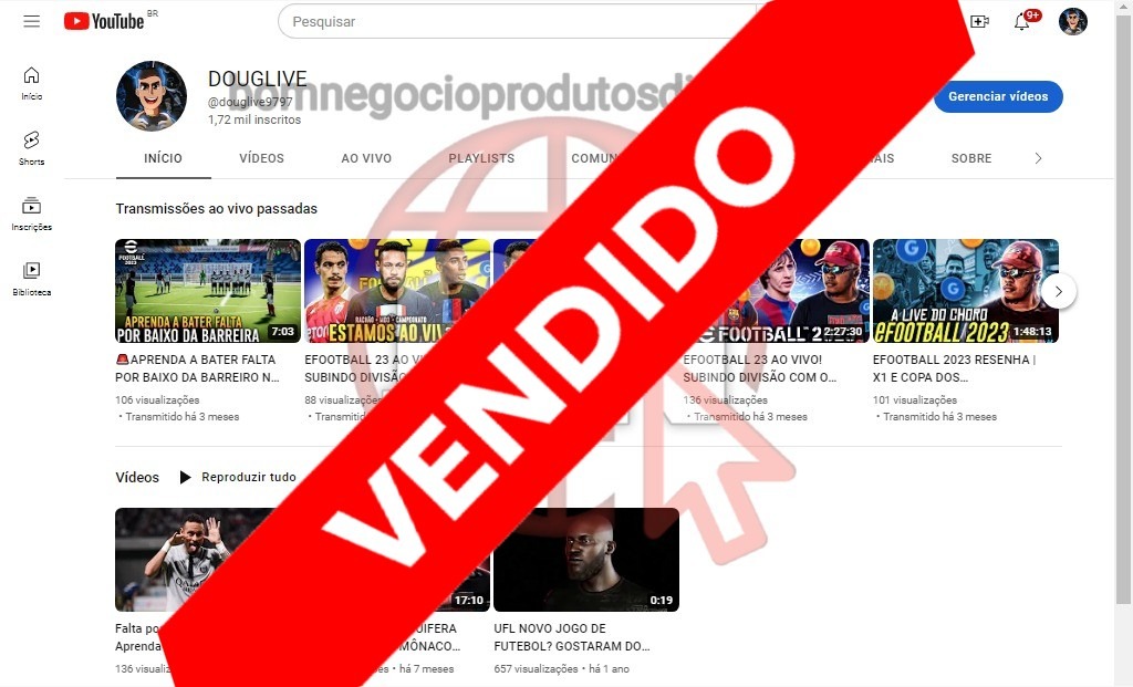 CANAL DO YOUTUBE DE 1K MONETIZADO - GAMES