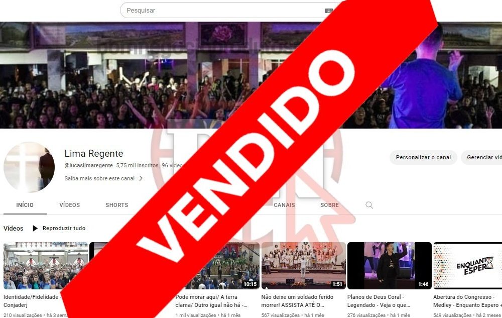CANAL DO YOUTUBE DE 5K MONETIZADO - RELIGIOSO