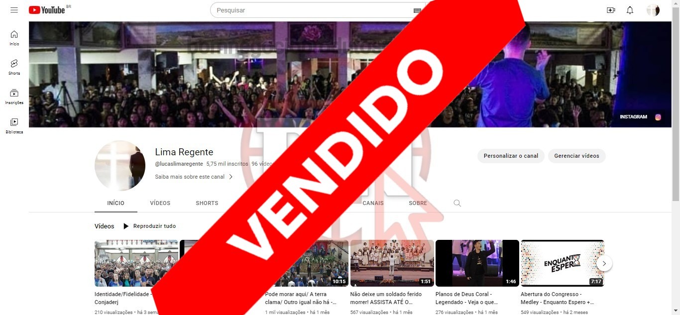 CANAL DO YOUTUBE DE 5K MONETIZADO - RELIGIOSO