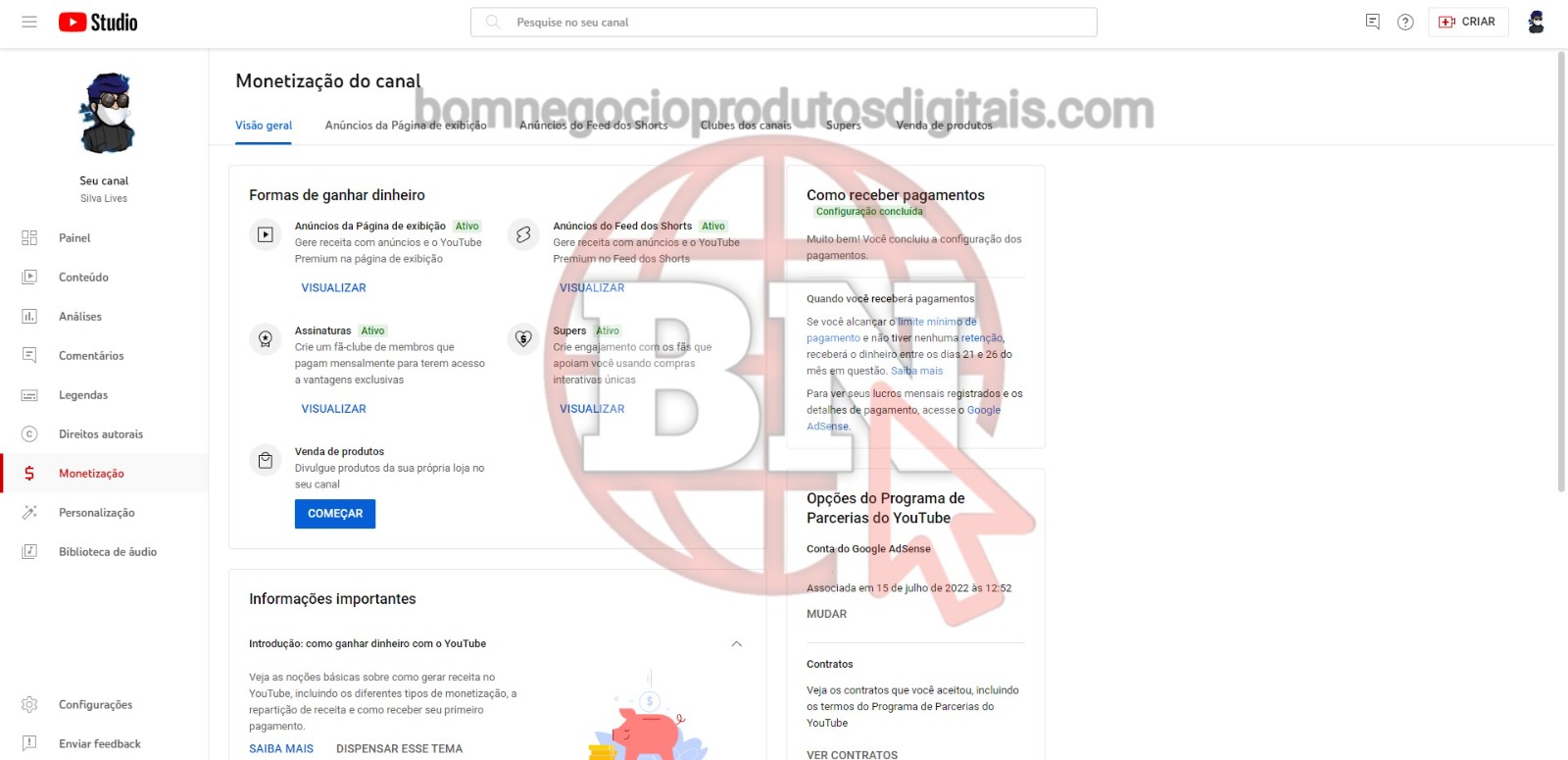 CANAL DO YOUTUBE DE 17K MONETIZADO - GAMES - Imagem 3