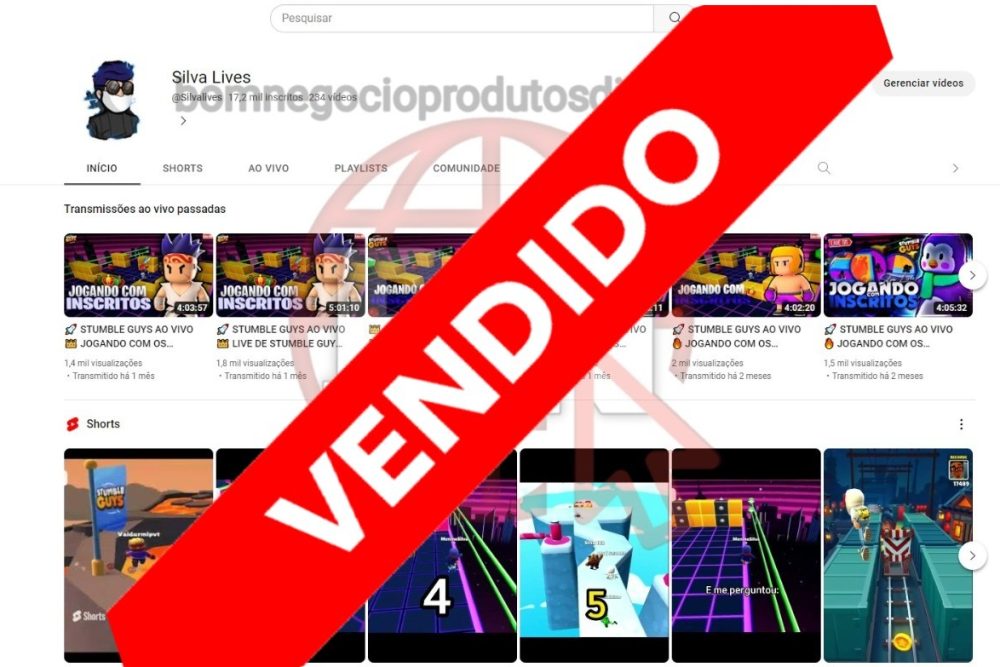 CANAL DO YOUTUBE DE 17K MONETIZADO - GAMES