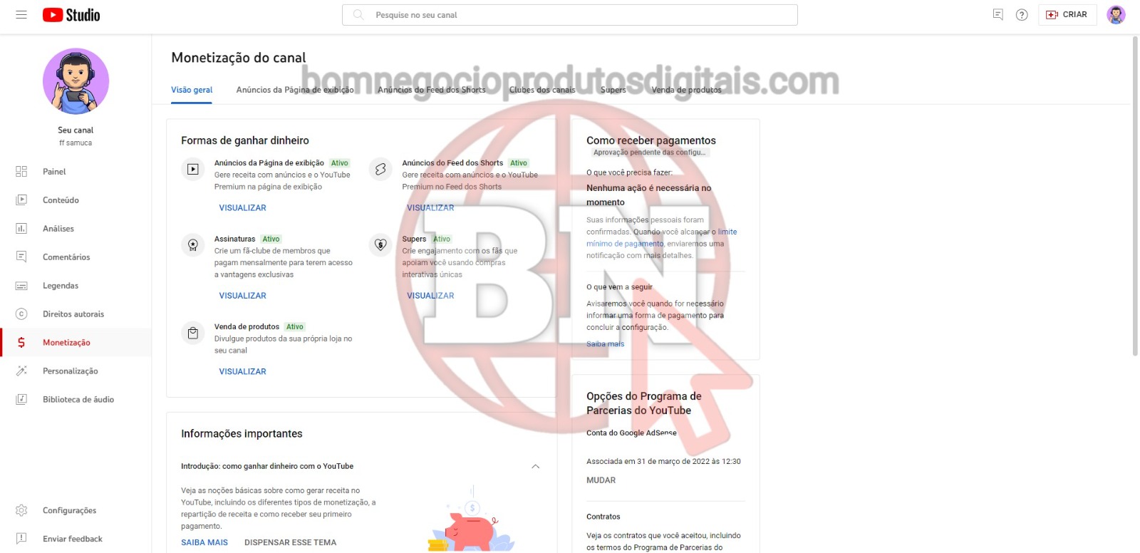 CANAL DO YOUTUBE DE 23K MONETIZADO - GAMES - Imagem 4