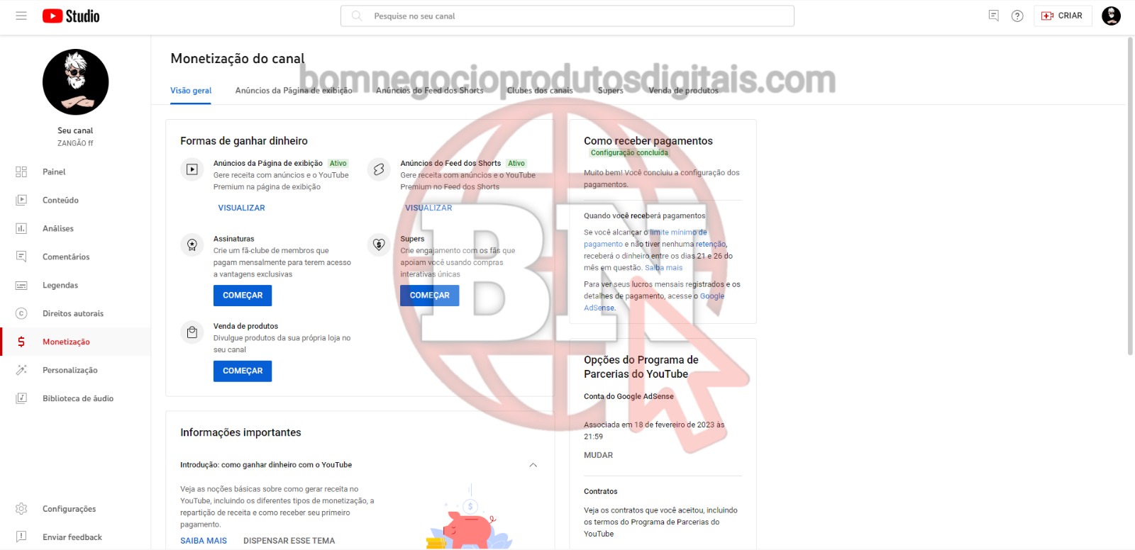 CANAL DO YOUTUBE DE 3K MONETIZADO - GAMES - Imagem 4