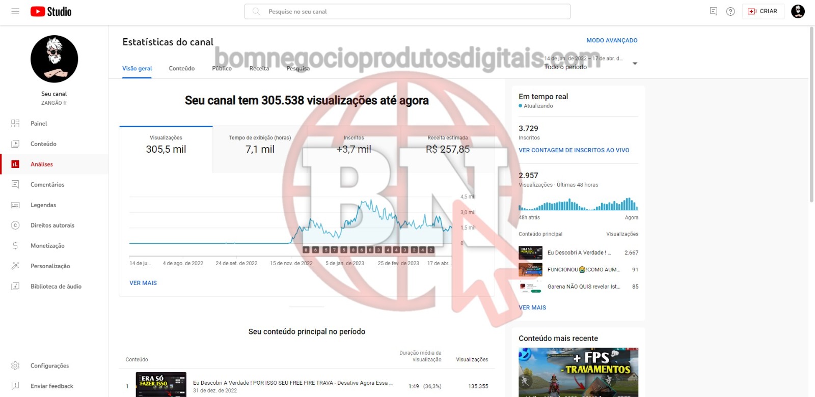 CANAL DO YOUTUBE DE 3K MONETIZADO - GAMES - Imagem 3
