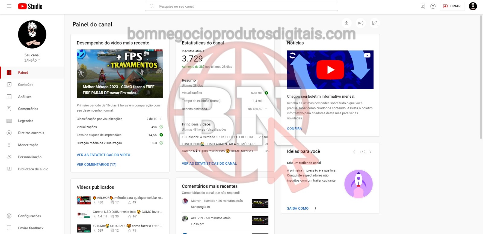 CANAL DO YOUTUBE DE 3K MONETIZADO - GAMES - Imagem 2