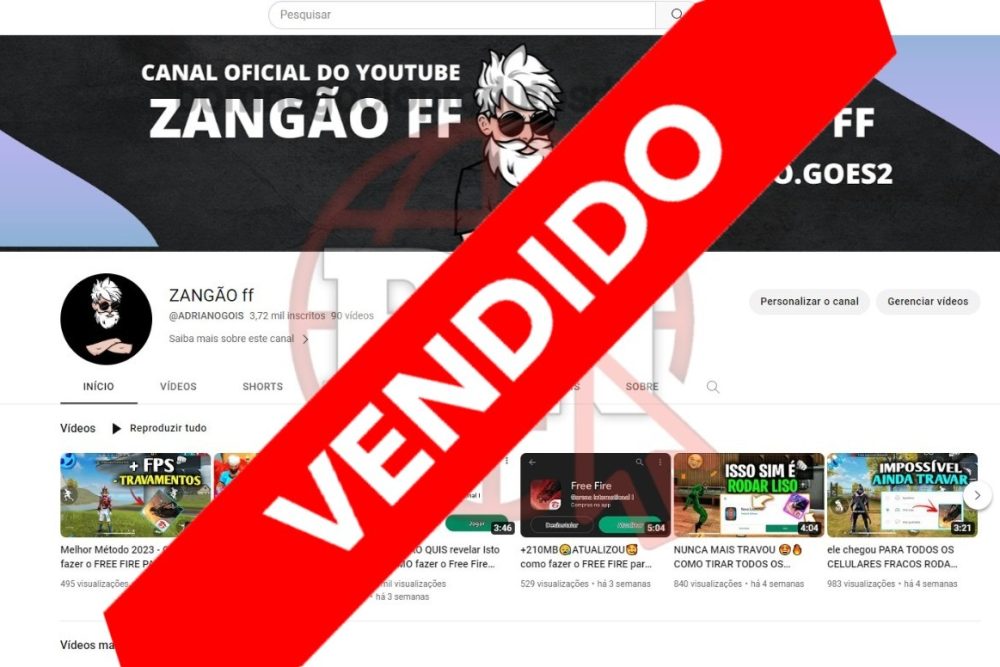 CANAL DO YOUTUBE DE 3K MONETIZADO - GAMES