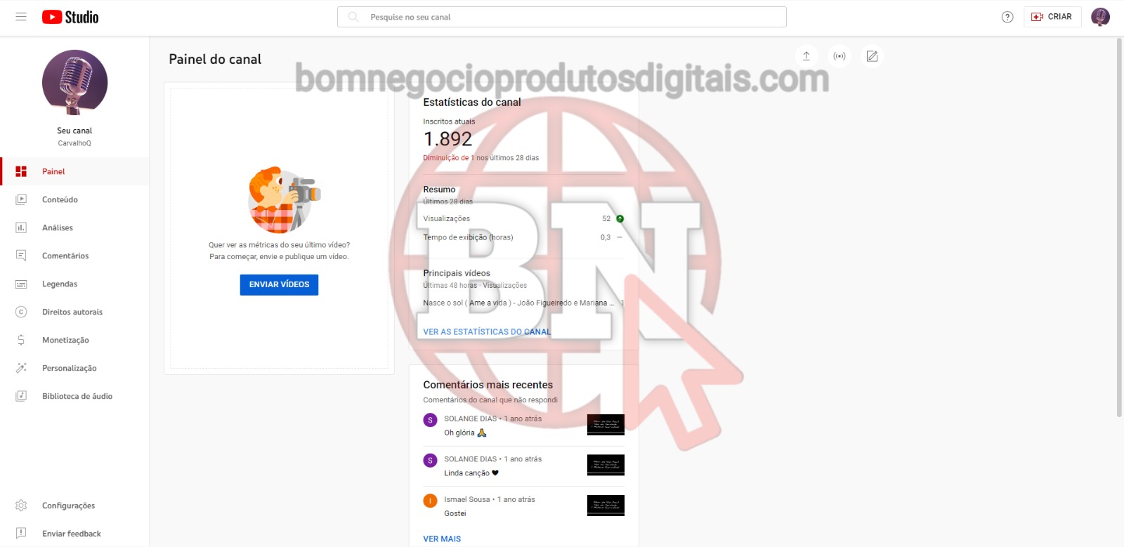 CANAL DO YOUTUBE DE 1K DESMONETIZADO - MUSICAL - Imagem 2