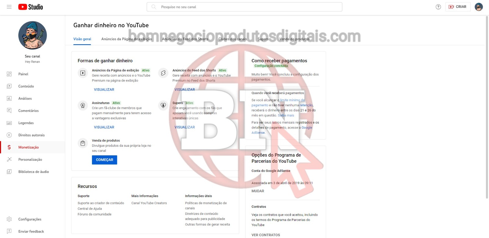 CANAL DO YOUTUBE DE 24K MONETIZADO - GAMES - Imagem 3