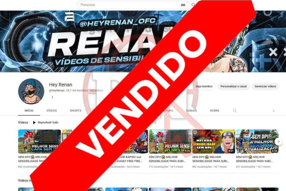 CANAL DO YOUTUBE DE 24K MONETIZADO - GAMES