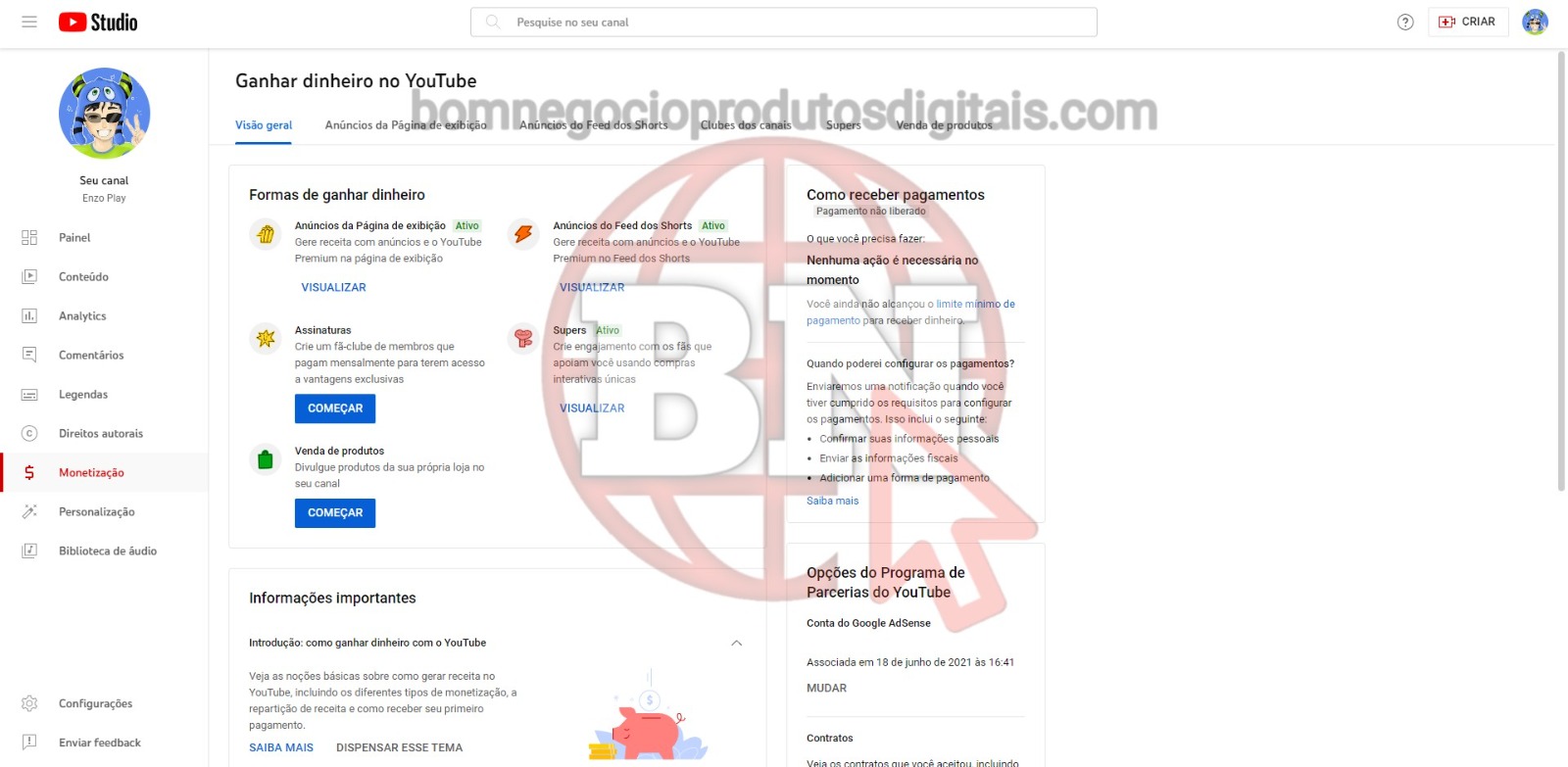 CANAL DO YOUTUBE DE 25K MONETIZADO - GAMES - Imagem 3