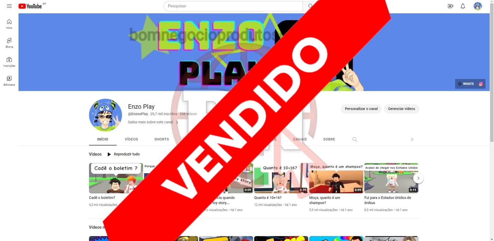 CANAL DO YOUTUBE DE 25K MONETIZADO - GAMES