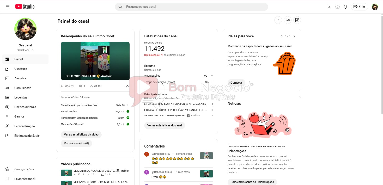 CANAL DO YOUTUBE DE 11K NÃO MONETIZADO - GAMES (COD-394) - Imagem 2