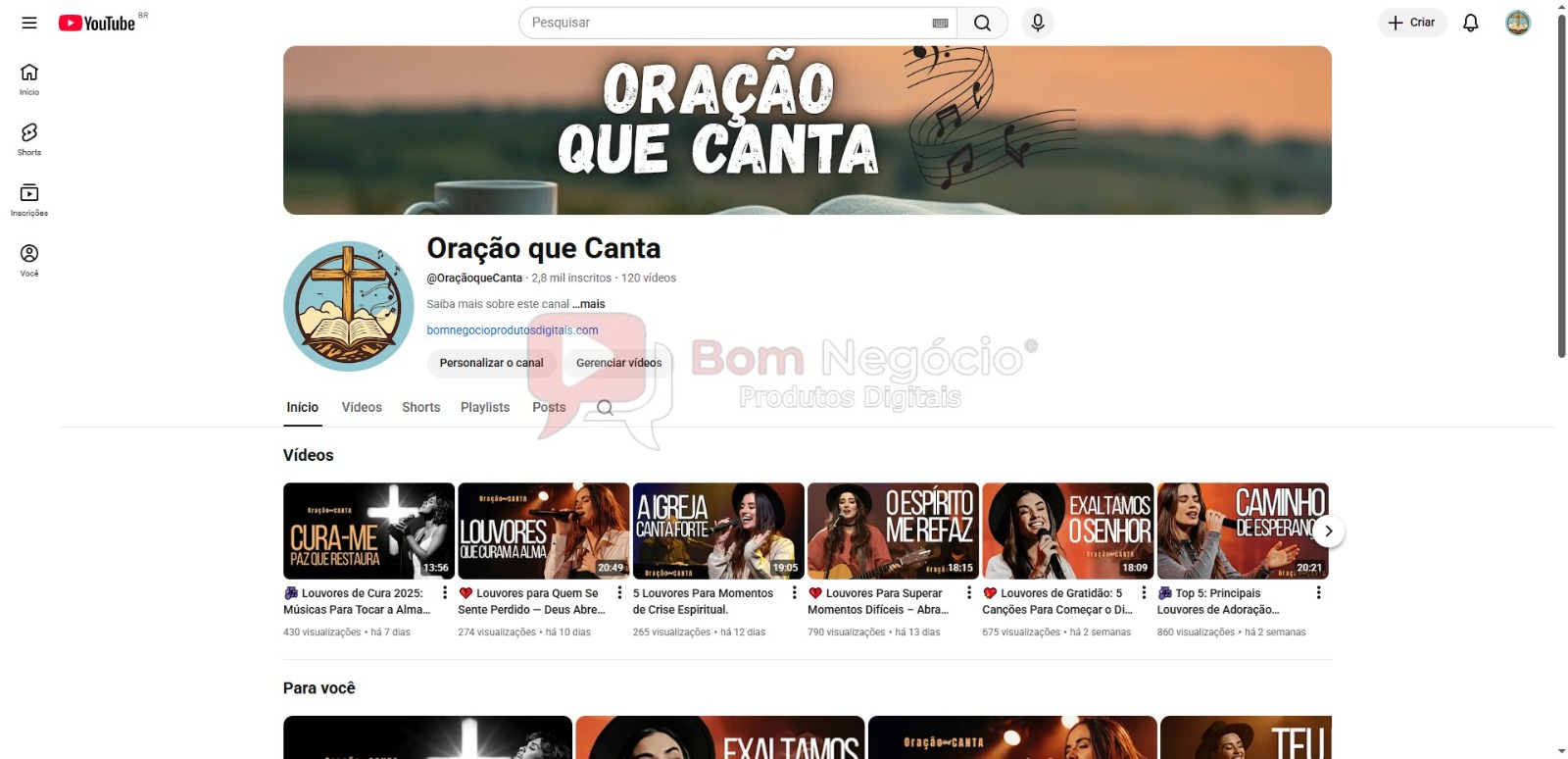 CANAL DO YOUTUBE DE 2K MONETIZADO - RELIGIÃO (COD-403)