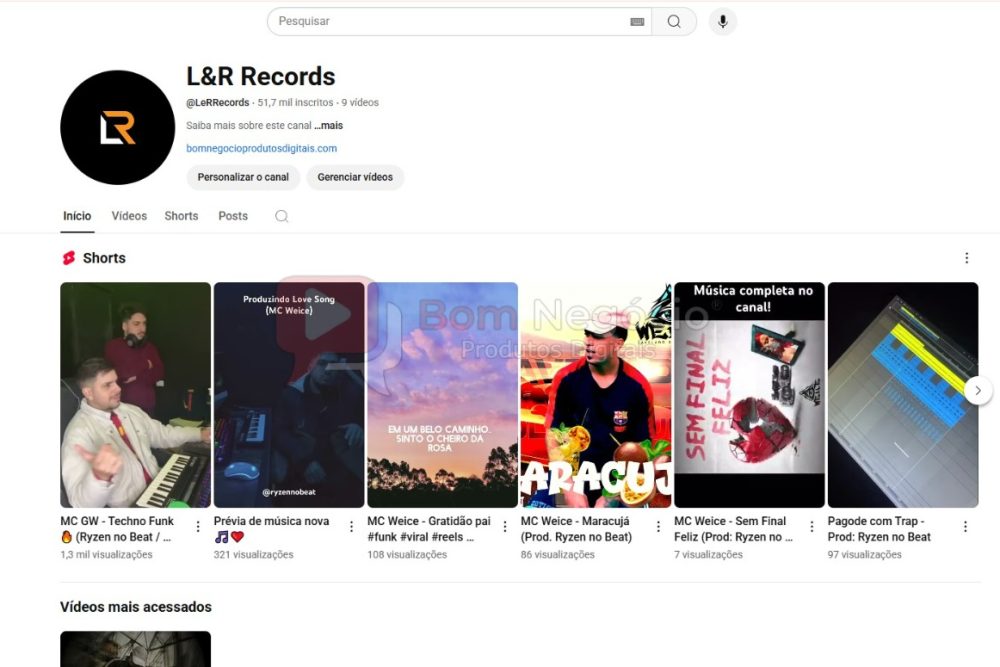 CANAL DO YOUTUBE DE 51K NÃO MONETIZADO - MUSICAL (COD-420)