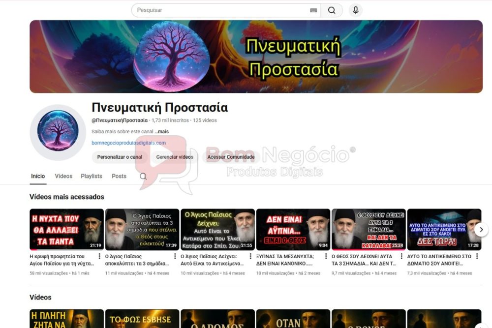 CANAL DO YOUTUBE DE 1K MONETIZADO - MOTIVACIONAL (COD-425)