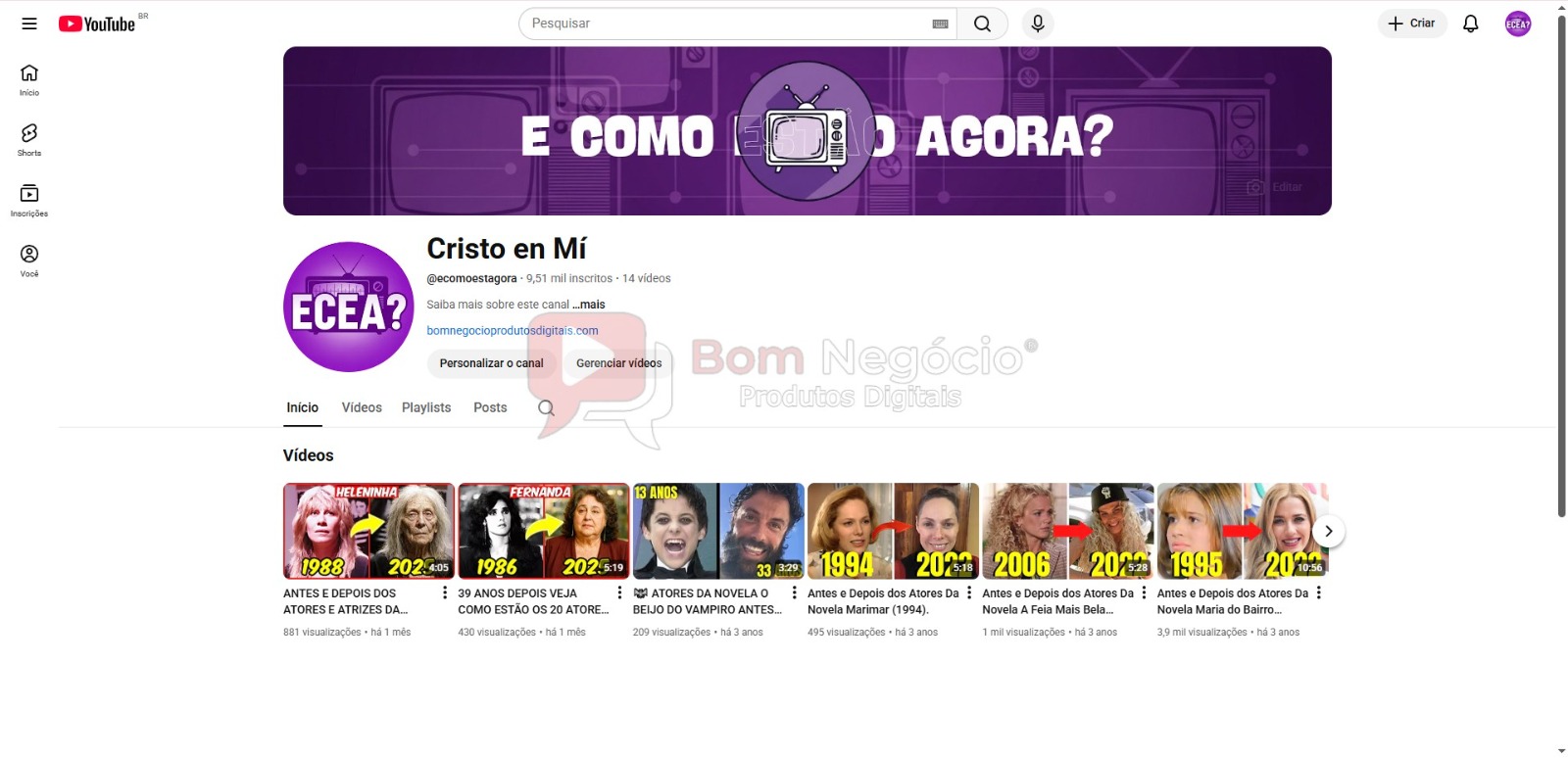 CANAL DO YOUTUBE DE 9K NÃO MONETIZADO - VARIAÇÃO (COD-440)