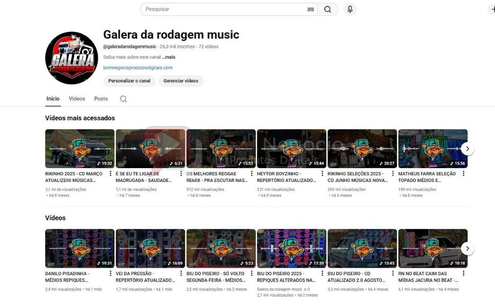CANAL DO YOUTUBE DE 26K NÃO MONETIZADO - MUSICAL (COD-448)