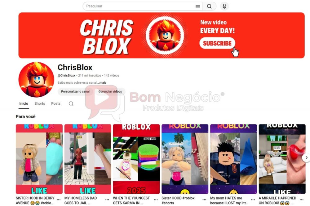 -CANAL DO YOUTUBE DE 211K NÃO MONETIZADO - INFANTIL (COD-516)