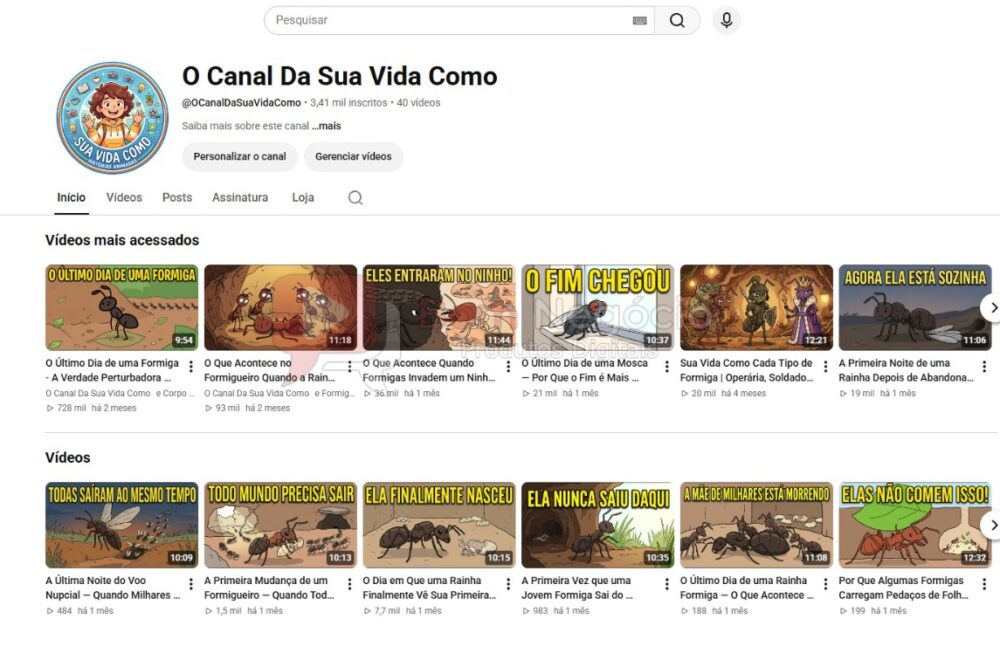 CANAL DO YOUTUBE DE 3K MONETIZADO - CURIOSIDADES (COD-696)